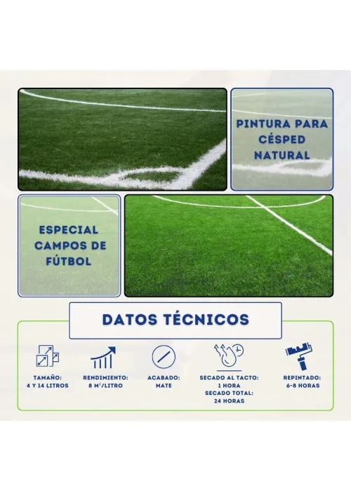 Pintura para Césped Natural de Campos de Fútbol Bricosalvaje Pintura para Césped Natural de Campos de Fútbol Bricosalvaje