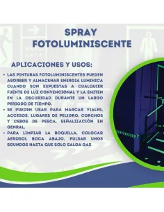 Spray Fotoluminiscente Color Verde para la oscuridad 2