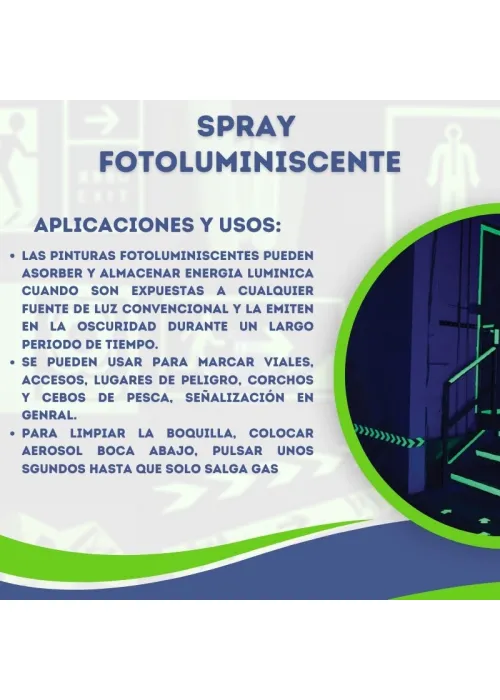 Spray Fotoluminiscente Color Verde...