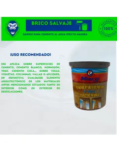 Barniz para Cemento al Agua Efecto Madera Color Nogal 2