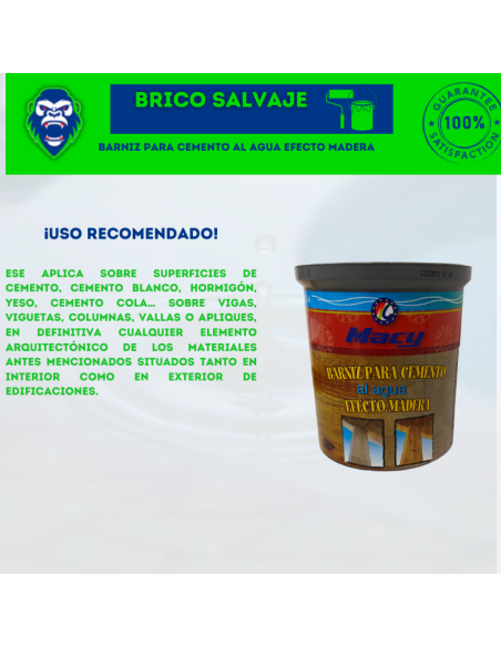 Barniz para Cemento al Agua Efecto Madera