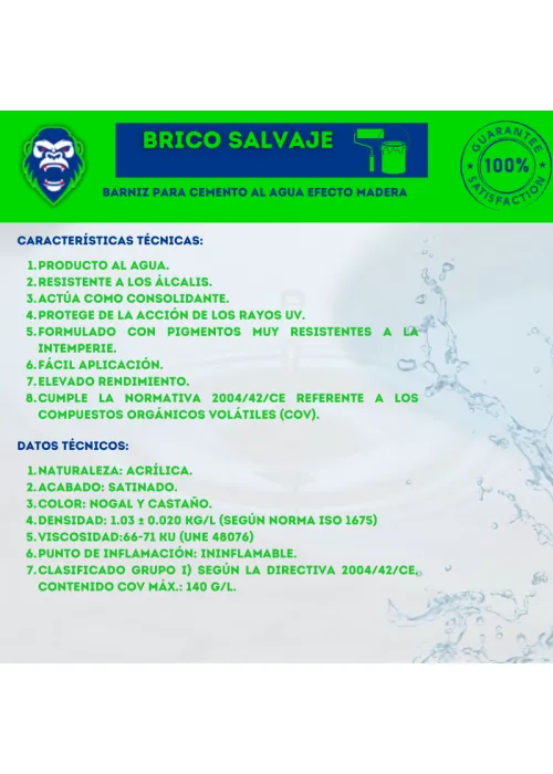 Barniz para Cemento al Agua Efecto...