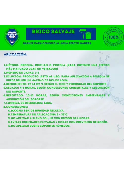 Barniz para Cemento al Agua Efecto...