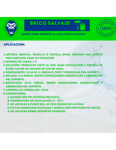 Barniz para Cemento al Agua Efecto Madera