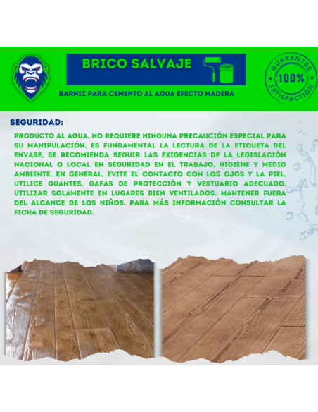 Barniz para Cemento al Agua Efecto Madera