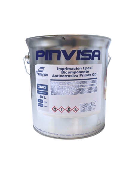 Imprimación Epoxi Bicomponente Anticorrosiva Primer QD + Endurecedor(PINVISA)