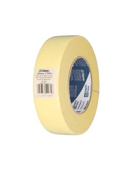 Cinta de pintor flexible para curvas Blue Dolphin – 24 mm y 38 mm x 50 m