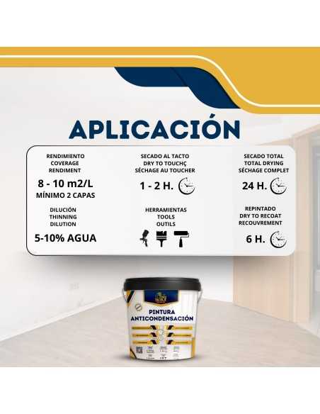 Tinta Anticondensação Bricosalvaje Premium – Isolante Térmico, Antimofo, Ultra Fosca, Interior para Paredes e Tetos