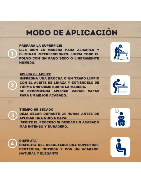 Aceite de Linaza Cocido para Madera BricoSalvaje Premium