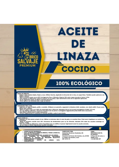 Óleo de Linhaça Cozido para Madeira...
