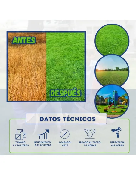 Pintura Verde Especial para Césped y Hierba Bricosalvaje