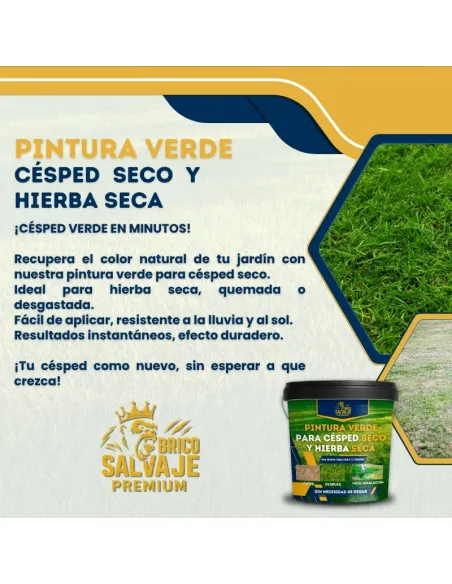 Pintura Verde para Césped Seco y Hierba Seca BricoSalvaje Premium