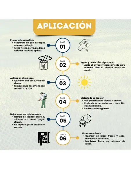 Pintura Verde para Césped Seco y Hierba Seca BricoSalvaje Premium