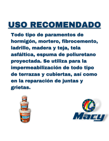 Pintura Impermeabilizante para Asfalto Transparente uso recomendado