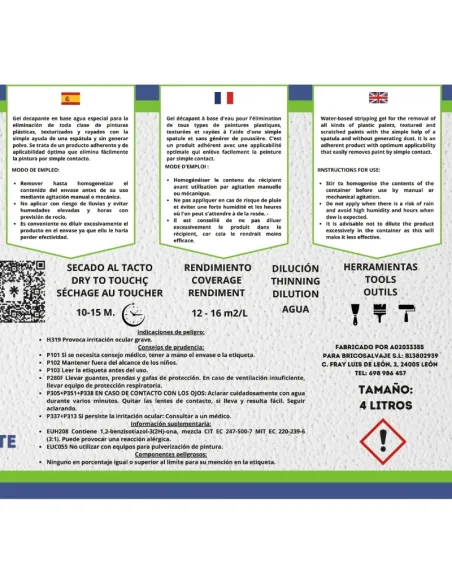 Removedor de Textura Gotelê Bricosalvaje Eliminador de Tintas