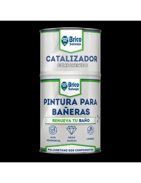 Pintura para Bañeras Brillante 600ml + 150ml Bricosalvaje