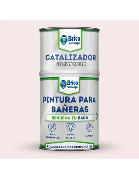 Pintura para Bañeras Brillante 600ml + 150ml Bricosalvaje