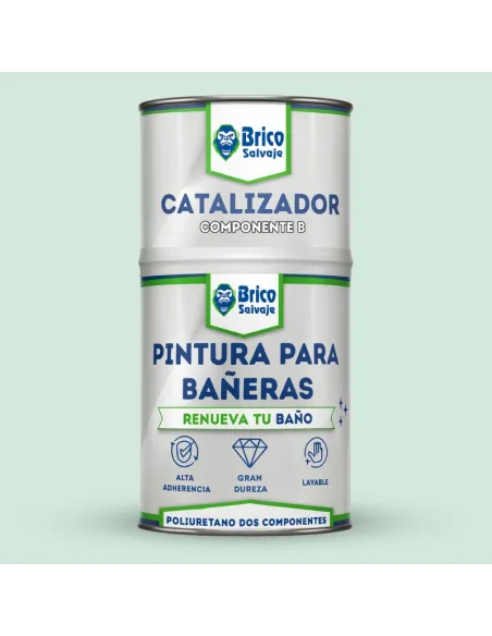 Pintura para Bañeras Brillante 600ml + 150ml Bricosalvaje