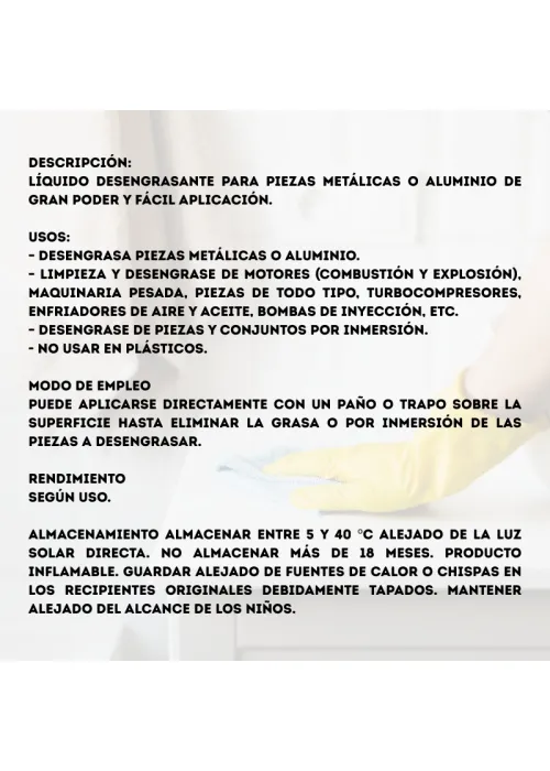 Petróleo Desengrasante para Metal y...