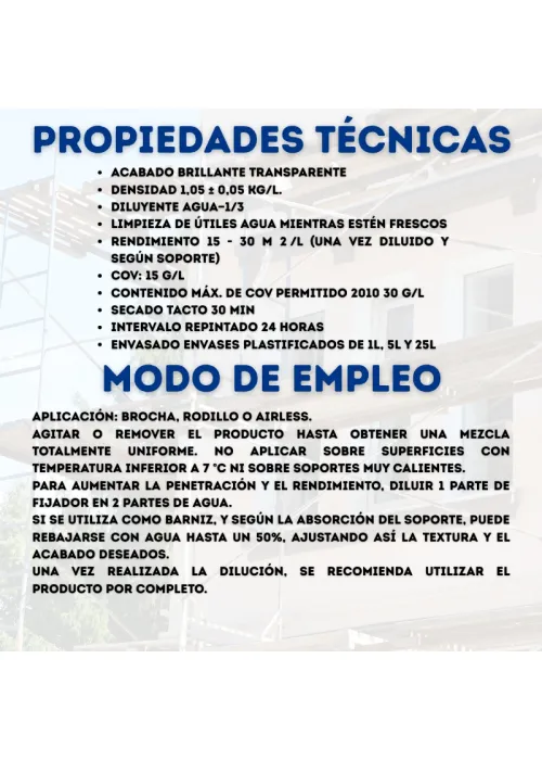 Fijador de Pinturas, Imprimación,...