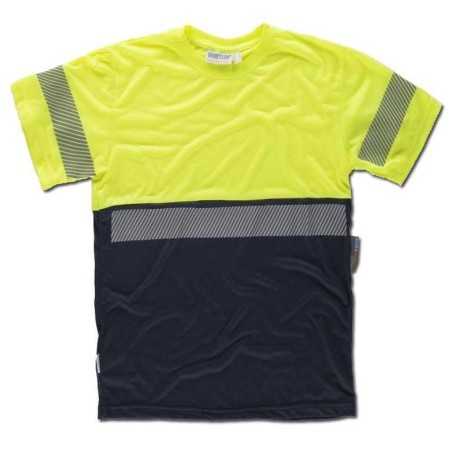 Camiseta de Trabajo Alta Visibilidad con Una Banda Reflectante