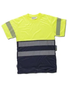 Camiseta de Trabajo Alta Visibilidad con Dos Bandas Reflectantes 2