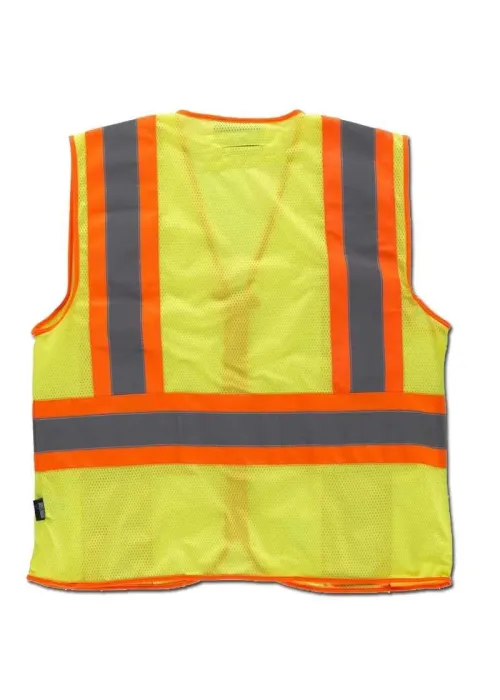 Chaleco Ligero Tejido de Rejilla Alta Visibilidad