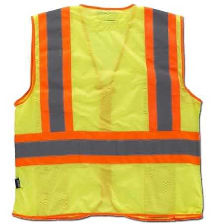 Chaleco Ligero Tejido de Rejilla Alta Visibilidad