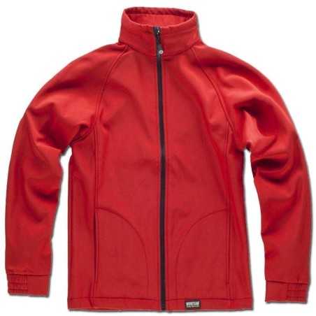 Cazadora forro polar con tejido Workshell negro/marino/rojo S9100