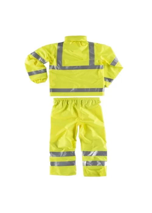 Traje Impermeable de Alta Visibilidad con Cintas Reflectantes