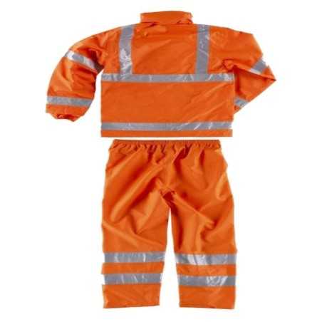 Traje Impermeable de Alta Visibilidad con Cintas Reflectantes