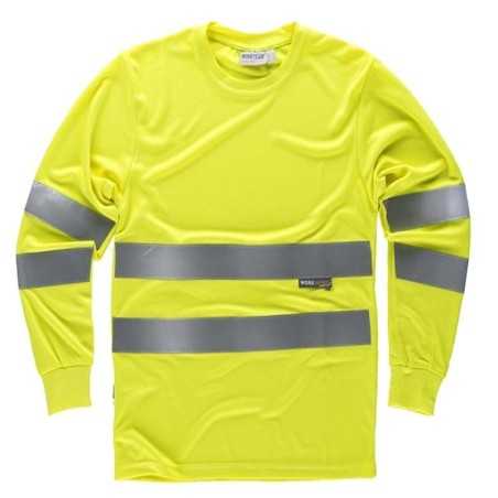 Camiseta Cuello Redondo Manga Larga con Certificado Alta Visibilidad