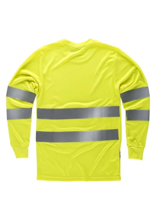 Camiseta Cuello Redondo Manga Larga con Certificado Alta Visibilidad