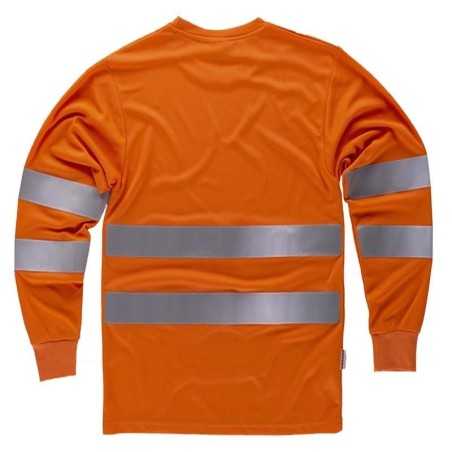 Camiseta Cuello Redondo Manga Larga con Certificado Alta Visibilidad