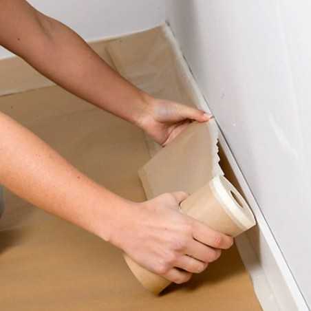 Rollo Papel Kraft Impermeable con Cinta Protector de Superficies para Pintar