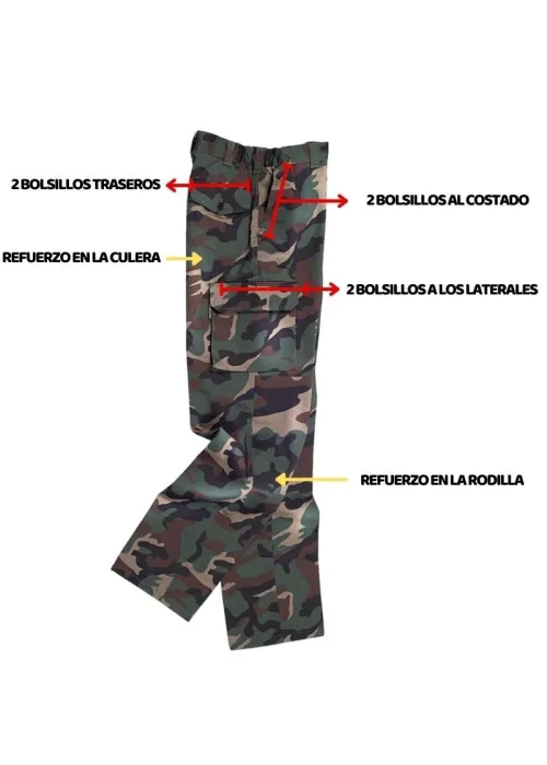 Pantalón de Caza Camuflaje con Multibolsillos Workteam Pantalón de Caza Camuflaje con Multibolsillos Workteam
