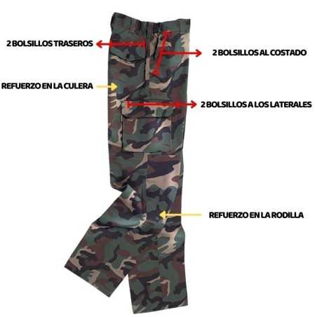 Pantalón de Caza Camuflaje con Multibolsillos Workteam