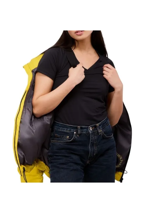 Parka para Mujer con Relleno de Plumas y Capucha