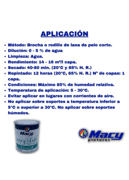 aplicación del barniz a la tiza aplicación del barniz a la tiza