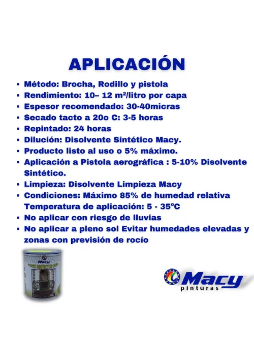 aplicación del Barniz Protector Oxido aplicación del Barniz Protector Oxido