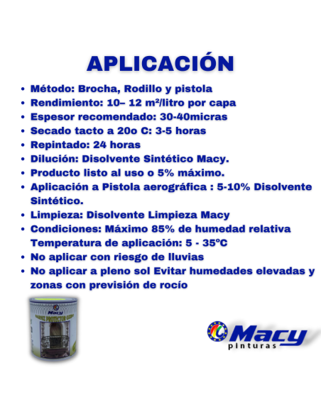 aplicación del Barniz Protector Oxido