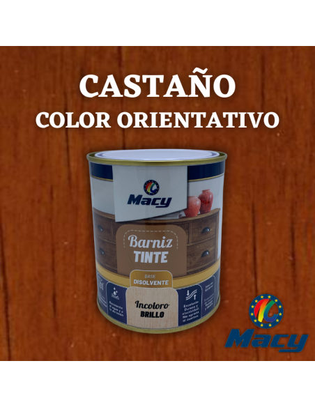 Barniz de Poro Cerrado Satinado Castaño
