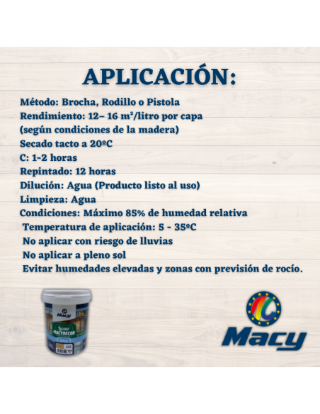 Lasur Mate Al Agua Carta de Colores