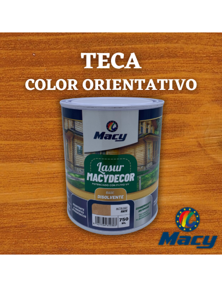 Lasur Mate Al Disolvente Carta de Colores