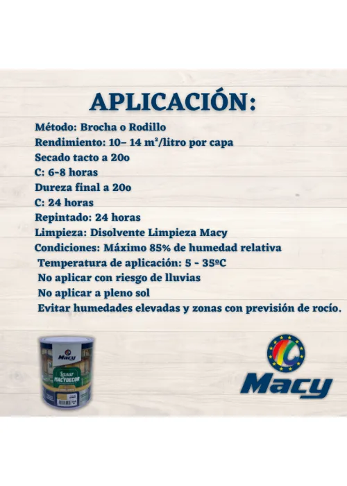 Lasur Satinado Al Disolvente Carta de...