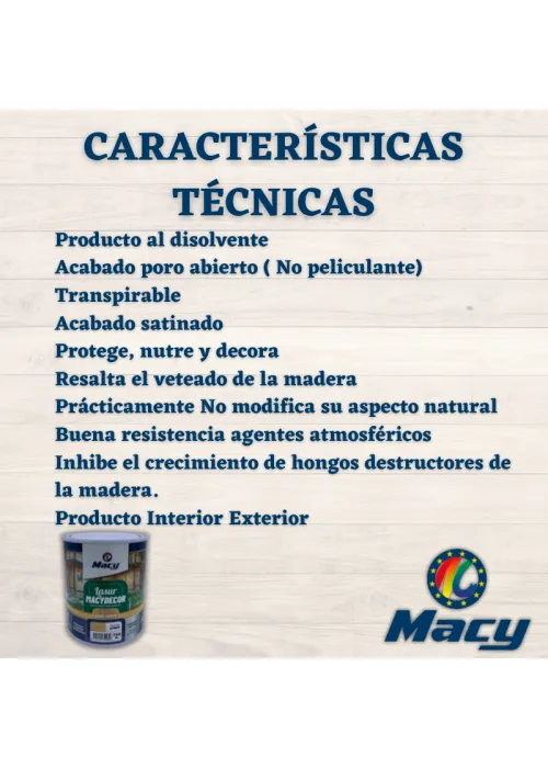 Lasur Satinado Al Disolvente Carta de...