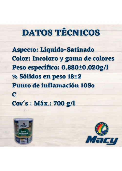 Lasur Satinado Al Disolvente Carta de...