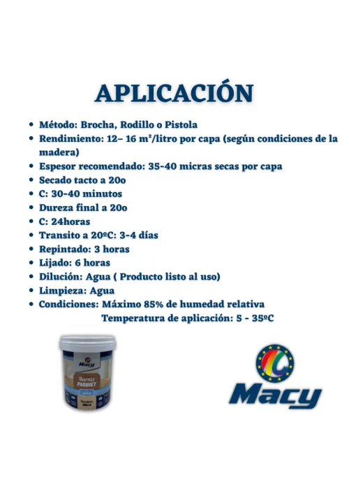 Barniz Parquet Al Agua Brillante