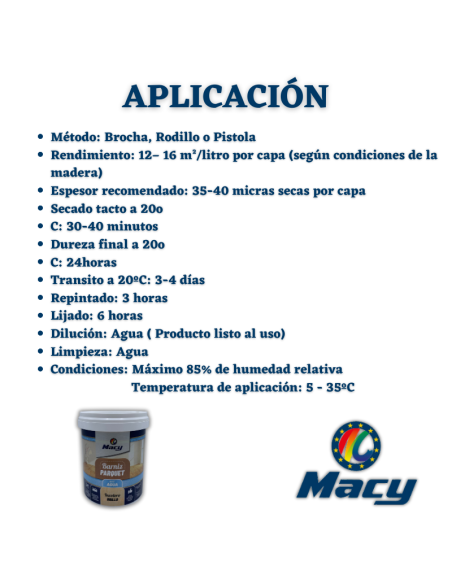 Barniz Parquet Al Agua Brillante