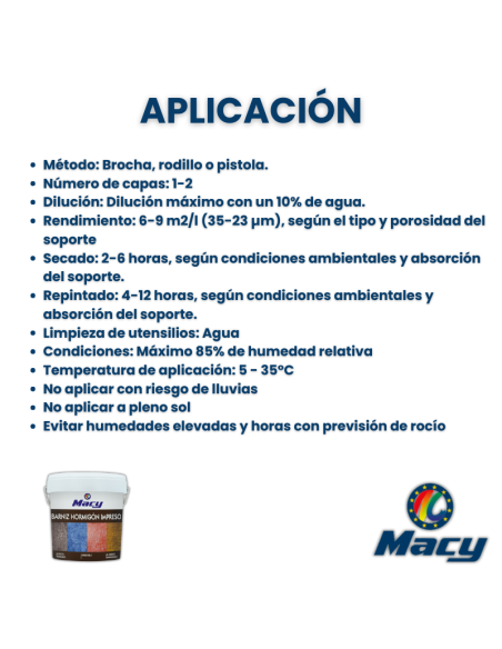 Barniz Transpirable e Impermeable para Hormigón Impreso